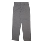 DICKIES Mens Cotton Blend Grey Regular Straight Trousers W29 L32 Casual Workwear