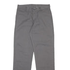 DICKIES Mens Cotton Blend Grey Regular Straight Trousers W29 L32 Casual Workwear