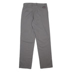 DICKIES Mens Cotton Blend Grey Regular Straight Trousers W29 L32 Casual Workwear