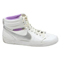 NIKE Dunk High Womens Trainers White & Silver Leather UK 4.5 Casual Sports