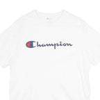 CHAMPION Mens White Graphic T-Shirt XL Short Sleeve Crew Neck Casual