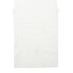 TAHARI Womens White Sleeveless Roll Neck Top M Cotton Blend Elegant Basics