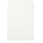 TAHARI Womens White Sleeveless Roll Neck Top M Cotton Blend Elegant Basics