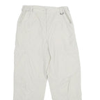 RODEO Womens Regular White Trousers W28 L32 Polyester Blend Zip Casual Pocketed