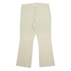 DICKIES Womens Cotton Blend Beige Slim Trousers W34 L29 Workwear Casual