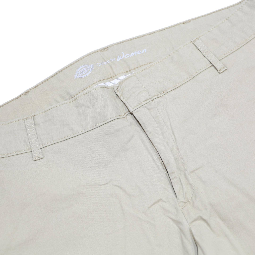 DICKIES Womens Cotton Blend Beige Slim Trousers W34 L29 Workwear Casual