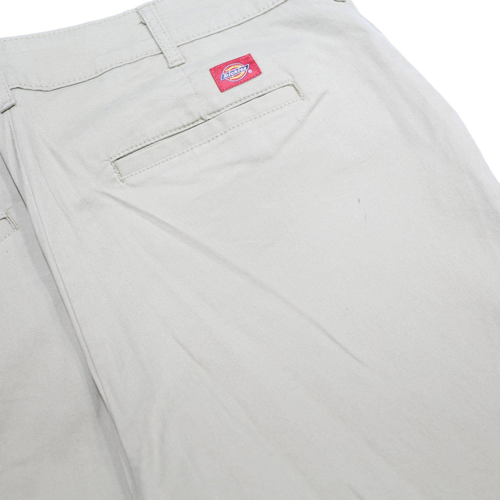 DICKIES Womens Cotton Blend Beige Slim Trousers W34 L29 Workwear Casual
