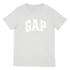 GAP Mens White S Short Sleeve Crew Neck Cotton Blend Logo T-Shirt