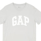 GAP Mens White S Short Sleeve Crew Neck Cotton Blend Logo T-Shirt