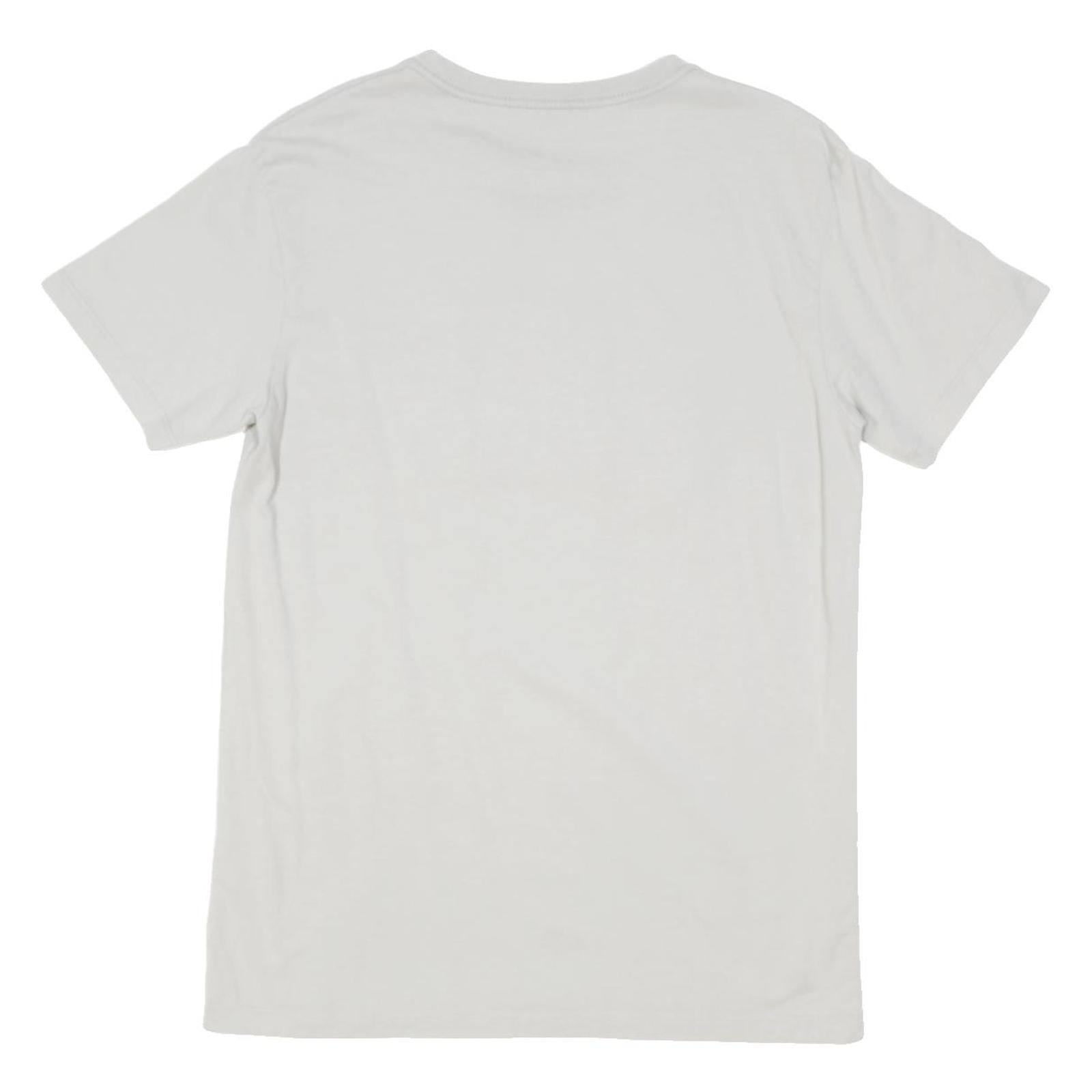 GAP Mens White S Short Sleeve Crew Neck Cotton Blend Logo T-Shirt