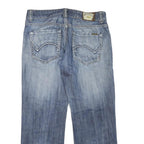 DICKIES Mens Regular Fit Blue Denim Jeans Cotton Blend Zip W38 L32 Classic