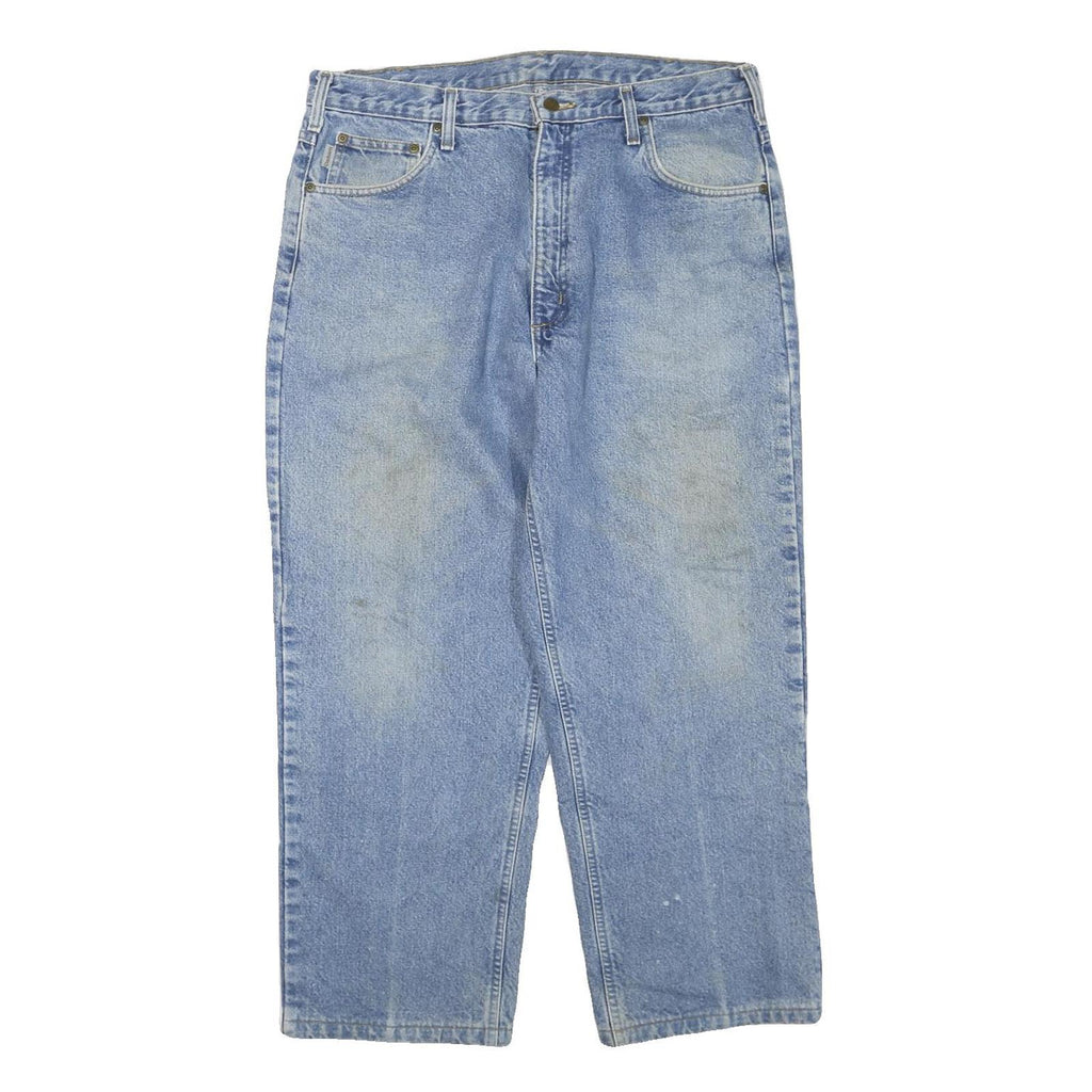 CARHARTT Mens Jeans Blue Regular Straight Denim Light W38 L27 Classic Casual