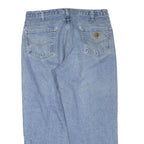 CARHARTT Mens Jeans Blue Regular Straight Denim Light W38 L27 Classic Casual