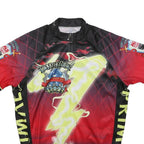 PRIMAL Mens Black & Red Death Ride Tour Cycling Jersey M Short Sleeve 1/4 Zip