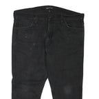 LEVI'S Mens Regular Fit Black Denim Jeans W40 L21 Comfortable Zip Closure