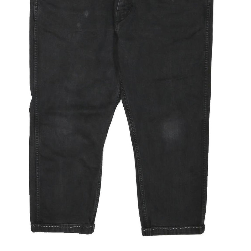 LEVI'S Mens Regular Fit Black Denim Jeans W40 L21 Comfortable Zip Closure