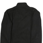 Womens Black Wool Double Breasted Button Jacket L Plain Classic Fit Winter