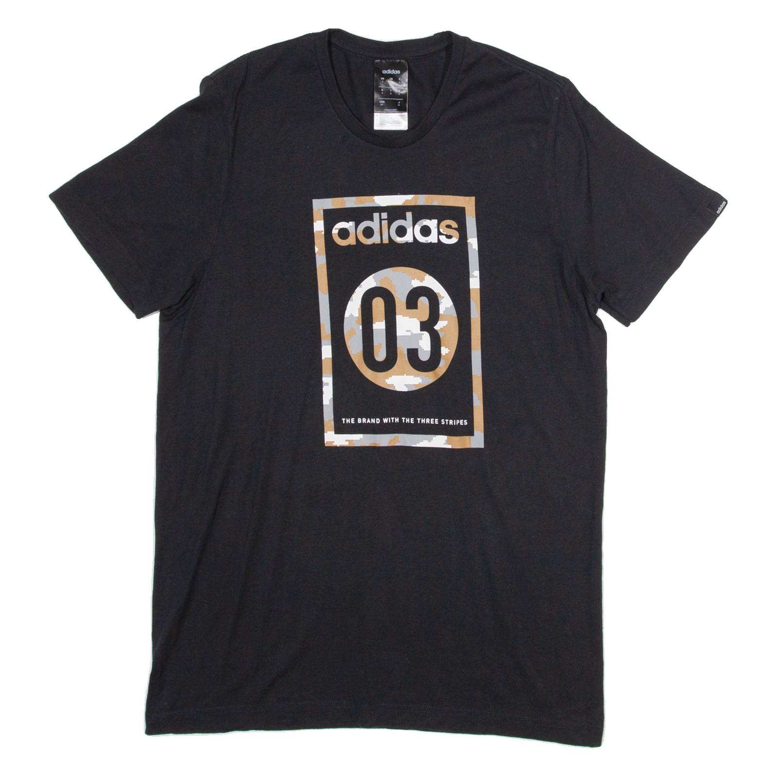ADIDAS Mens T-Shirt Black S