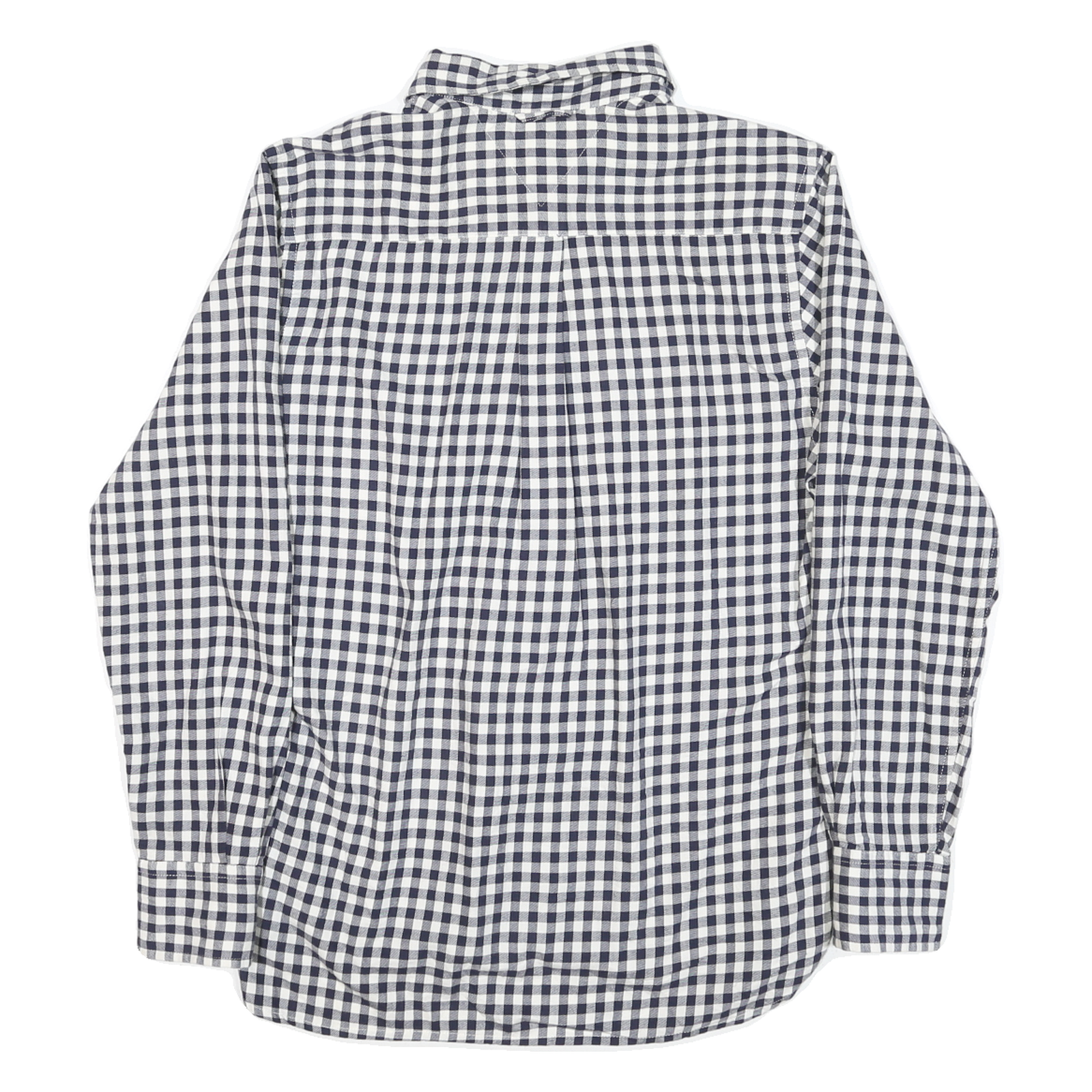 TOMMY HILFIGER Mens Blue & White Check Shirt M Long Sleeve Button Collar Casual
