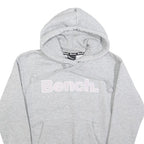 BENCH Womens Grey Hoodie UK 10 Cotton Blend Pullover Casual Sweatshirt