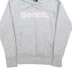 BENCH Womens Grey Hoodie UK 10 Cotton Blend Pullover Casual Sweatshirt