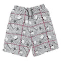 Mens Shorts White Black Patterned L W30 Casual Summer Drawstring Waist