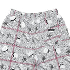 Mens Shorts White Black Patterned L W30 Casual Summer Drawstring Waist