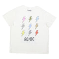 ACDC Womens White Lightning Bolt Graphic T-Shirt XL Short Sleeve Crew Neck