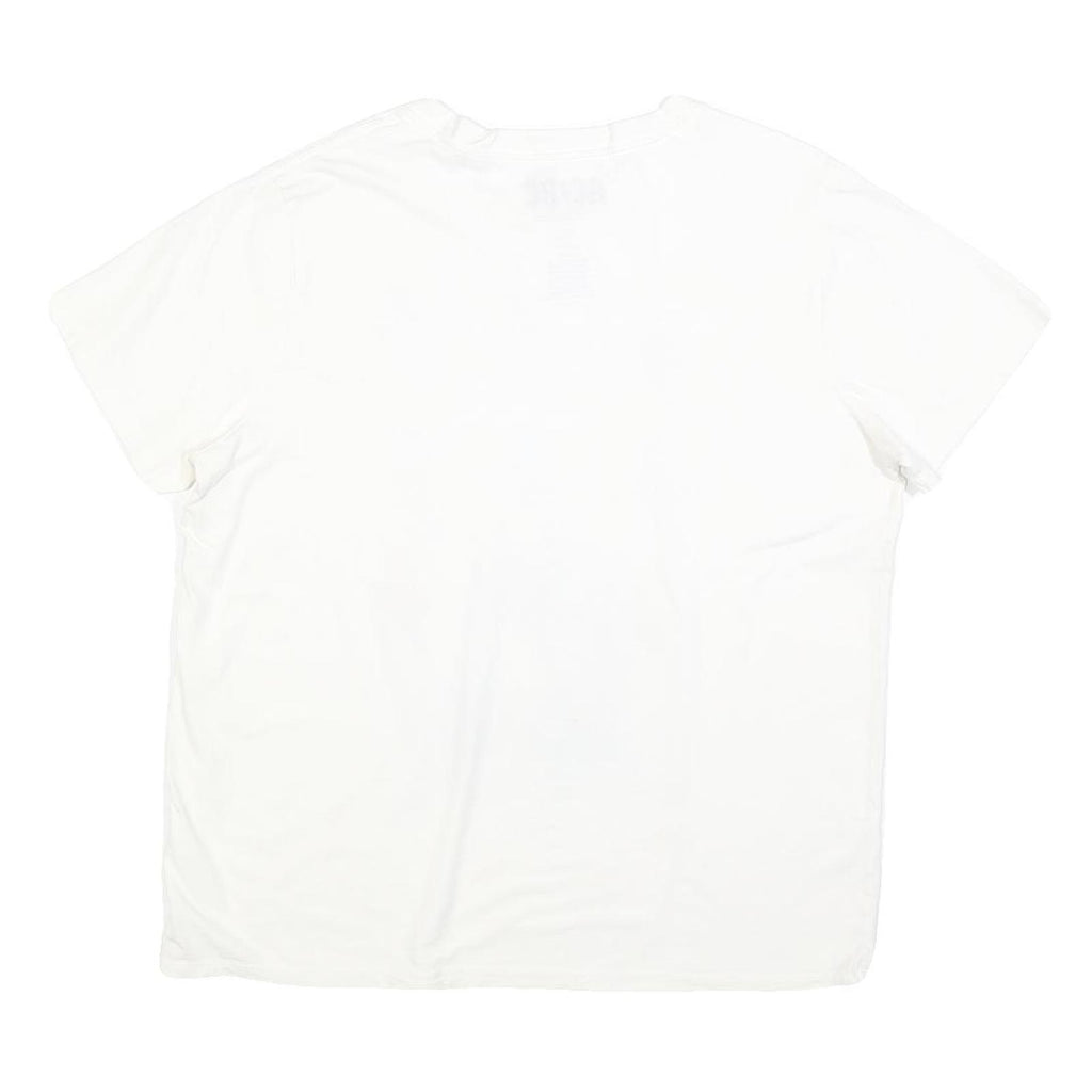 ACDC Womens White Lightning Bolt Graphic T-Shirt XL Short Sleeve Crew Neck