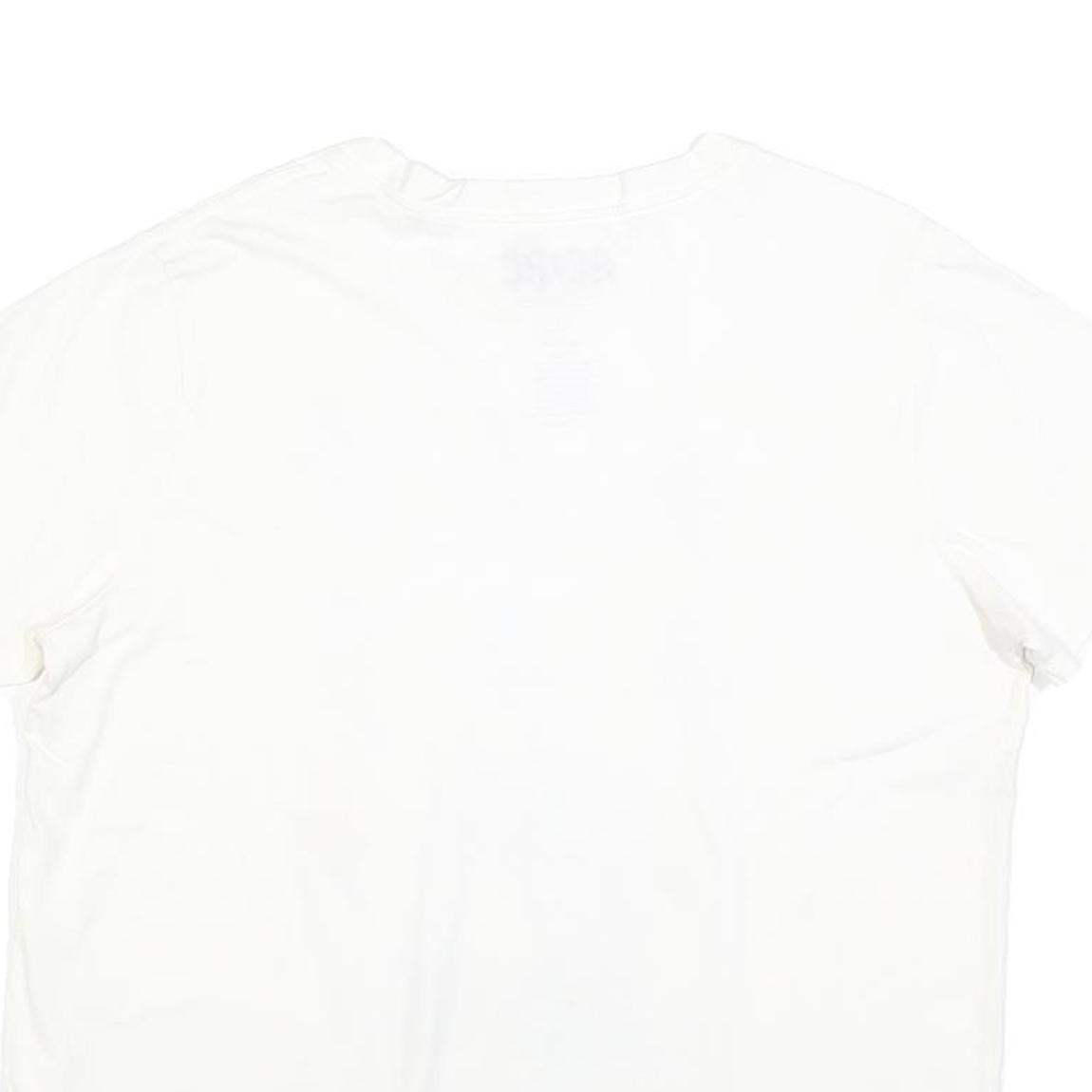 ACDC Womens White Lightning Bolt Graphic T-Shirt XL Short Sleeve Crew Neck