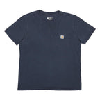 CARHARTT Womens Blue Pocket T-Shirt L Short Sleeve Crew Neck Cotton Casual