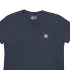 CARHARTT Womens Blue Pocket T-Shirt L Short Sleeve Crew Neck Cotton Casual