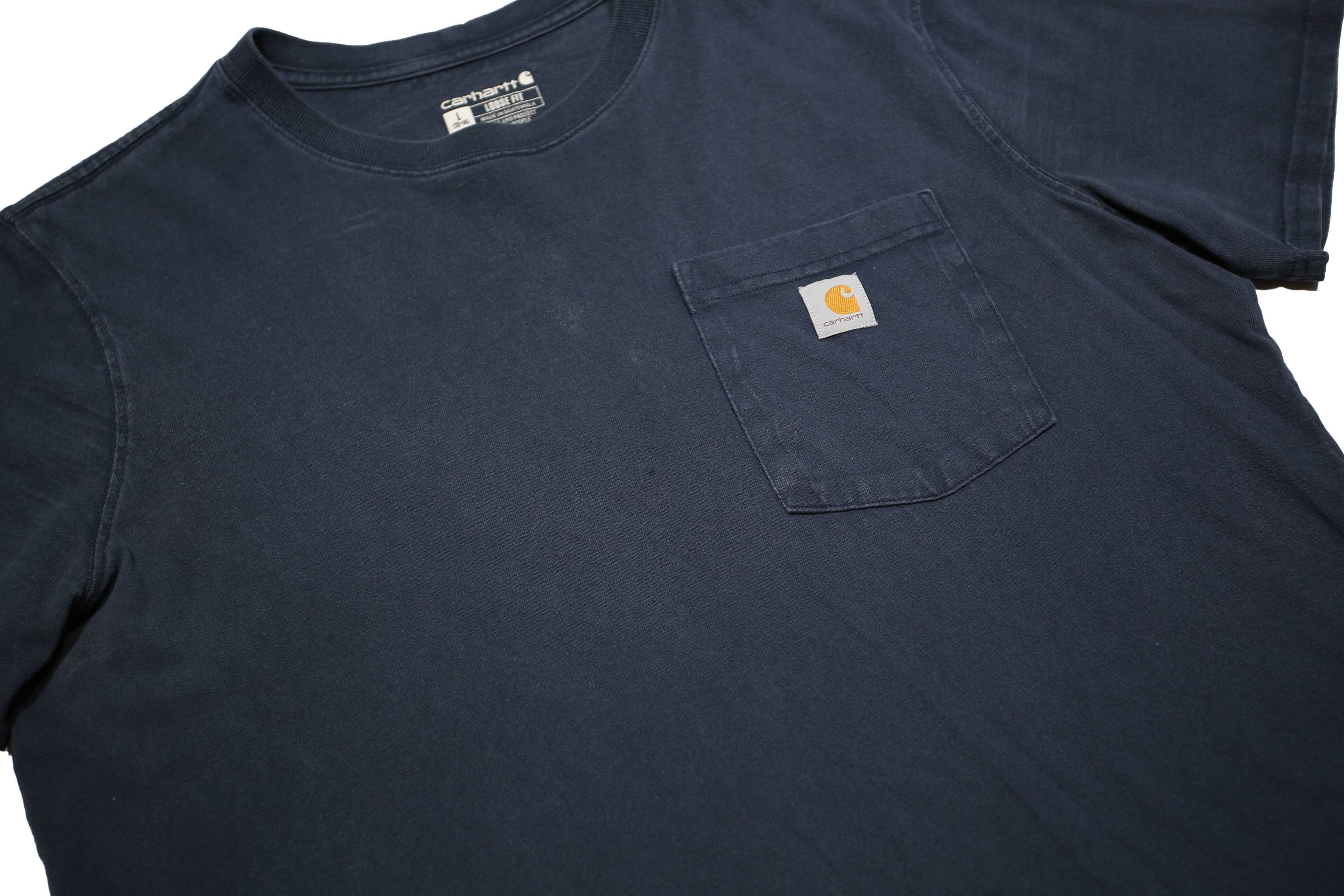 CARHARTT Womens Blue Pocket T-Shirt L Short Sleeve Crew Neck Cotton Casual
