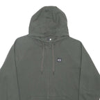 UNDER ARMOUR Mens Green Hoodie XL Full Zip Cotton Blend Casual Sportswear