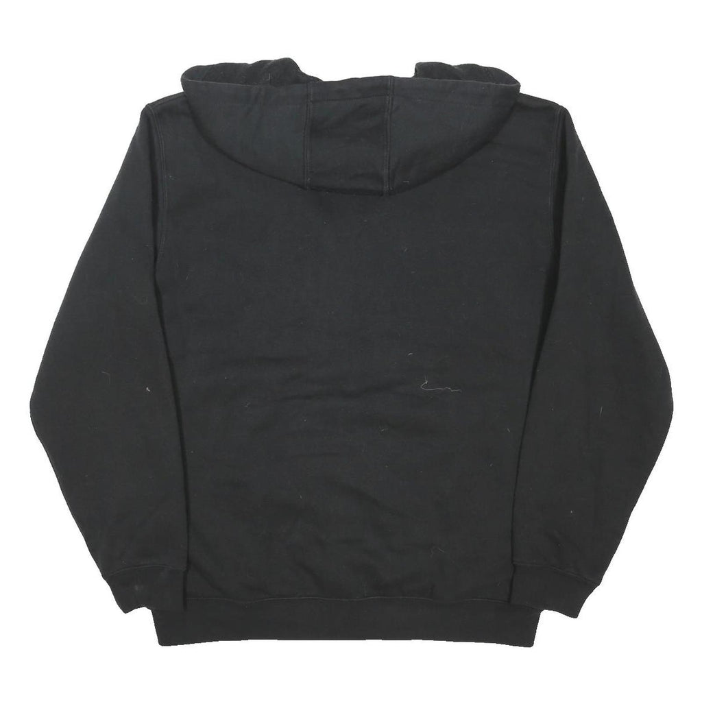 CARHARTT Mens Black Workwear Jacket L Cotton Blend Hooded Zip Up