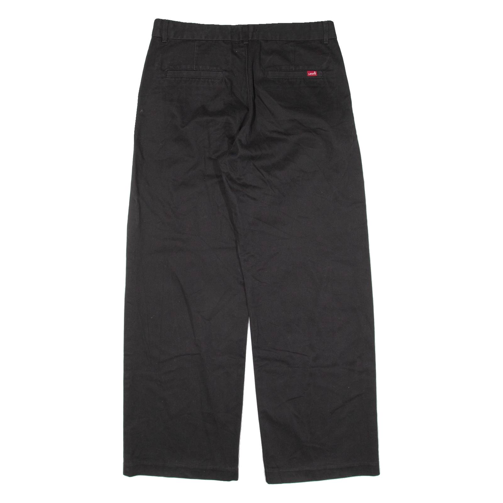 LEVI'S Womens Trousers Black Loose Straight W32 L29