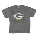 NFL Mens Grey Green Bay Packers Graphic T-Shirt L Short Sleeve Crew Neck NFL