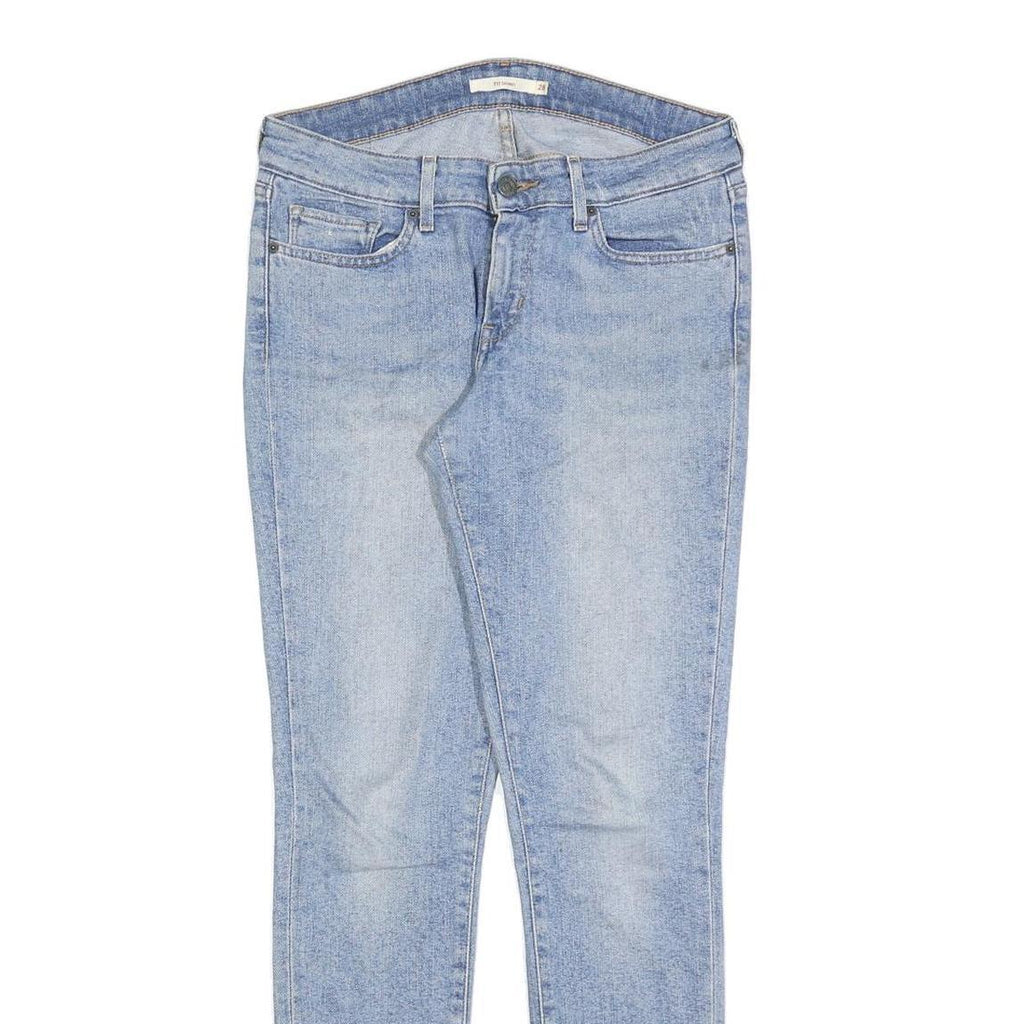 LEVI'S 711 Womens Slim Blue Denim Light W28 L32 Slim Fit Jeans
