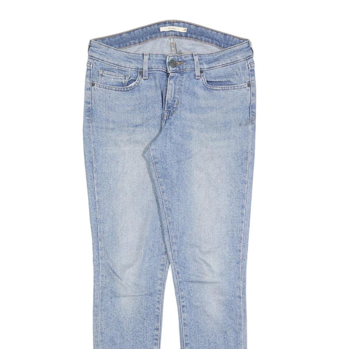 LEVI'S 711 Womens Slim Blue Denim Light W28 L32 Slim Fit Jeans