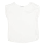 LA HALE Sheer Womens Top White M