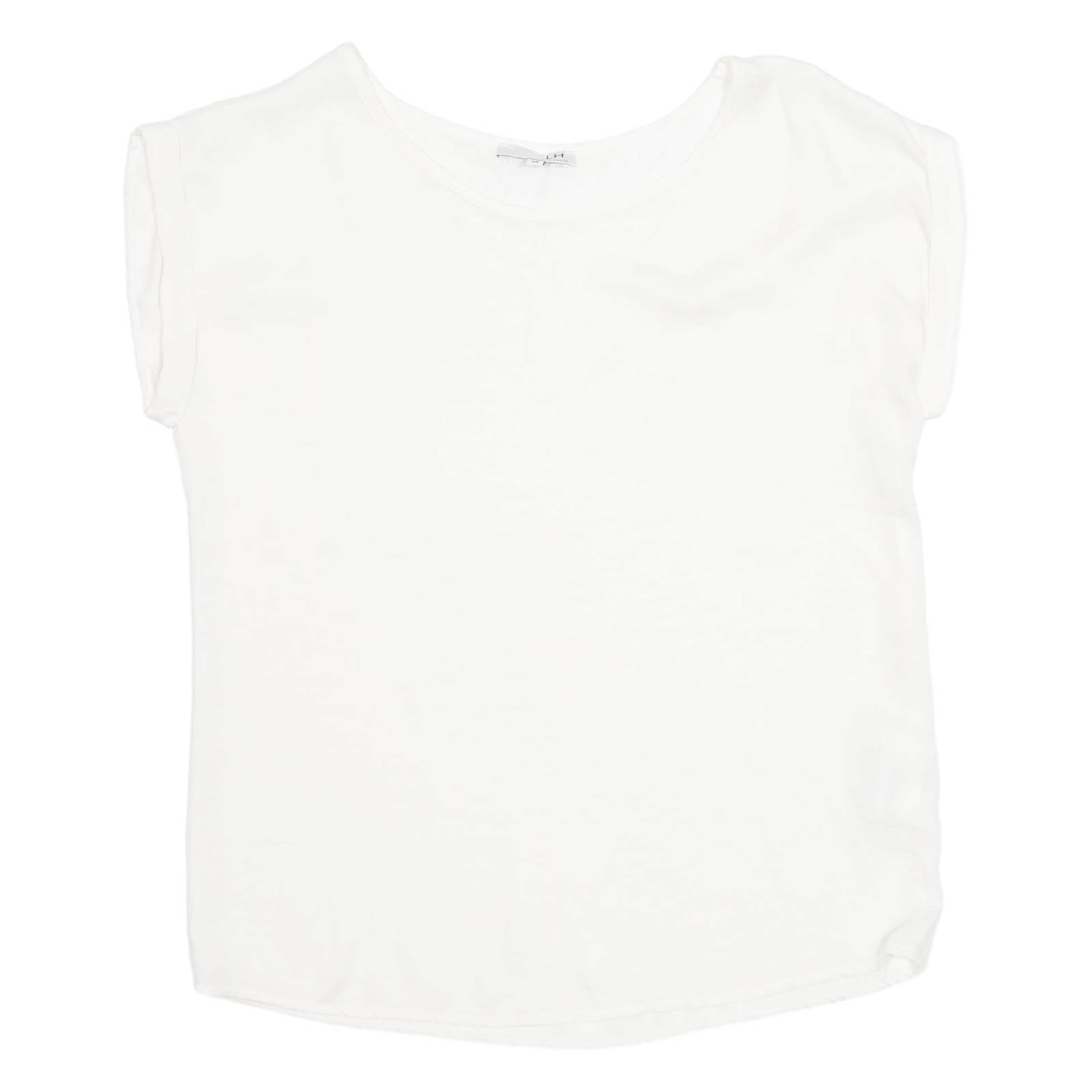 LA HALE Sheer Womens Top White M