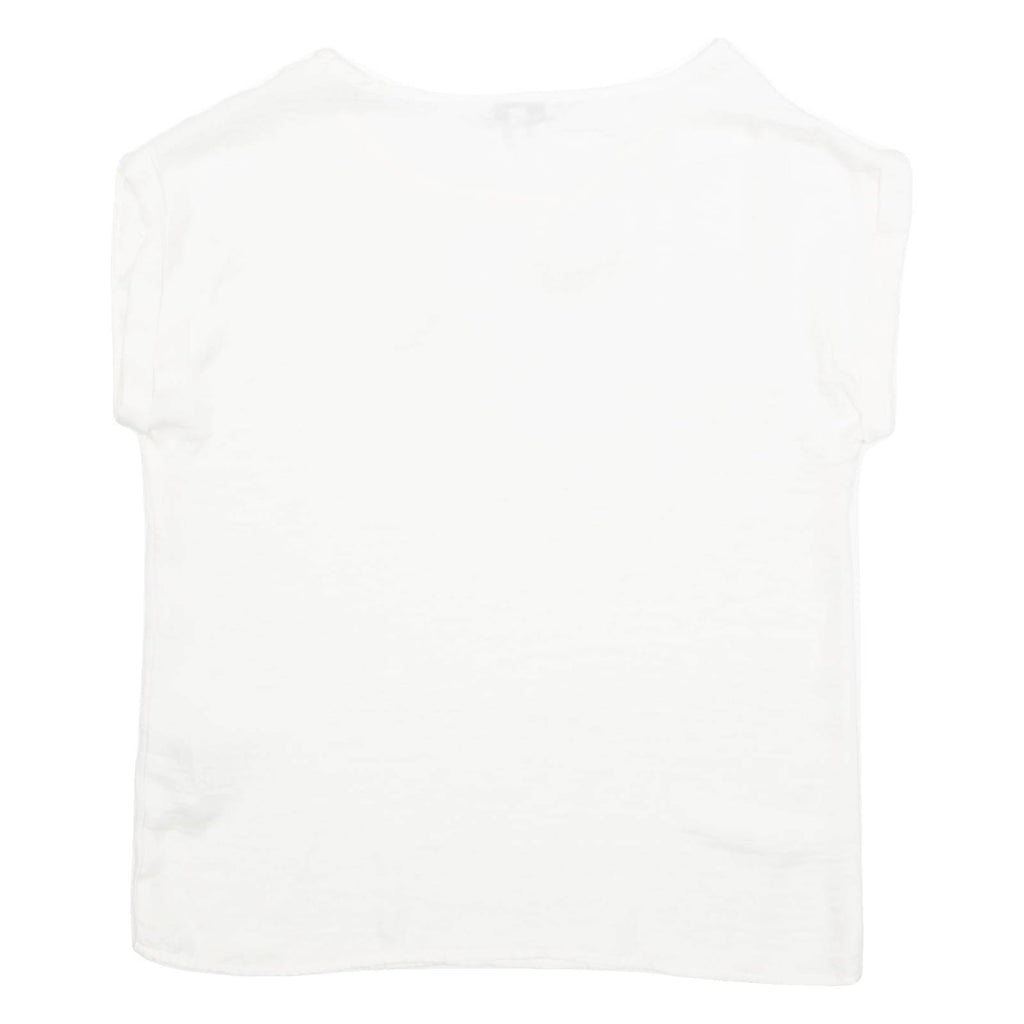 LA HALE Sheer Womens Top White M