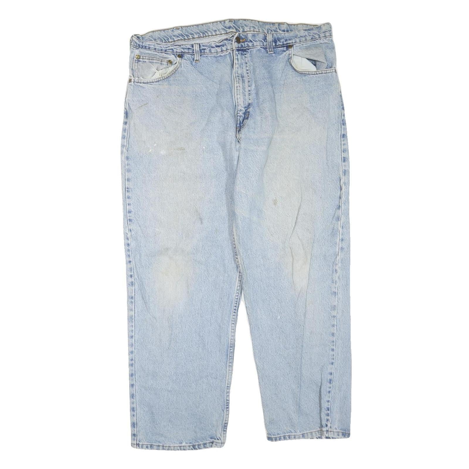 CARHARTT Mens Jeans Blue Regular Straight Denim Medium W42 L30 Workwear Zip