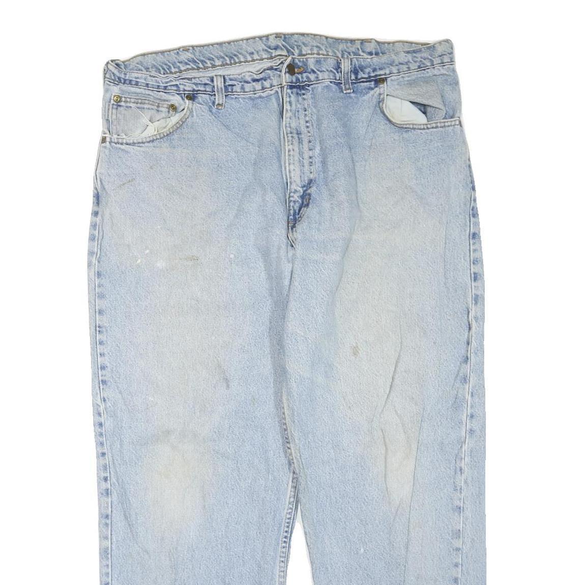 CARHARTT Mens Jeans Blue Regular Straight Denim Medium W42 L30 Workwear Zip