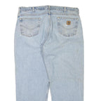 CARHARTT Mens Jeans Blue Regular Straight Denim Medium W42 L30 Workwear Zip