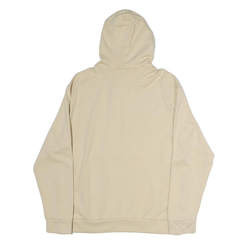 PUMA Mens Beige Cotton Hoodie L ¼ Zip Pullover Casual Sportswear