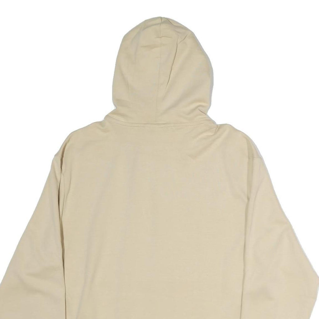 PUMA Mens Beige Cotton Hoodie L ¼ Zip Pullover Casual Sportswear