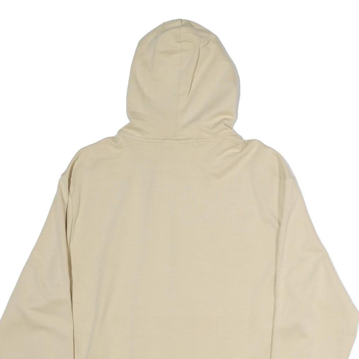 PUMA Mens Beige Cotton Hoodie L ¼ Zip Pullover Casual Sportswear