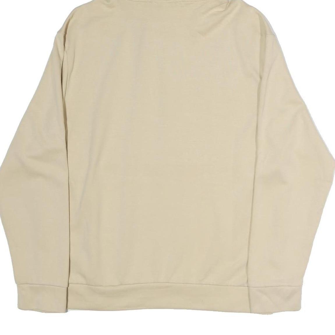 PUMA Mens Beige Cotton Hoodie L ¼ Zip Pullover Casual Sportswear