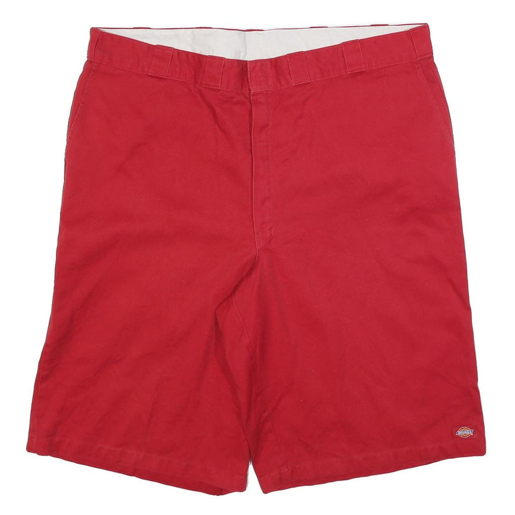 DICKIES Mens Red Casual Shorts 2XL W44 Cotton Blend Comfortable Durable